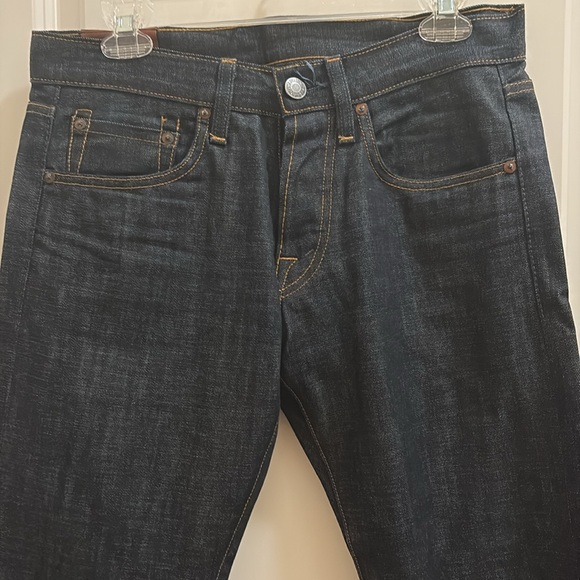 J Brand Mens Tyler Perfect Slim Selvedge Jeans 30 Blue Dark Washed Pocket Denim - Picture 2 of 7